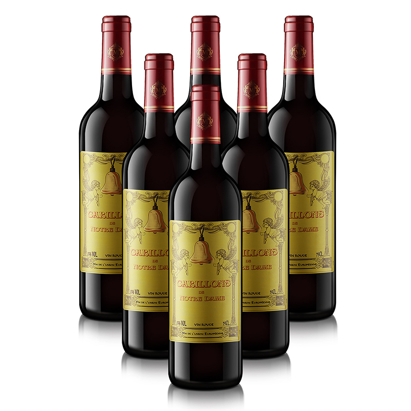法国进口黛梦德DAMIEN CLARENCE 科乐曼金铃铛干红葡萄酒 750ml 红酒13%vol. VCE级别 x6支