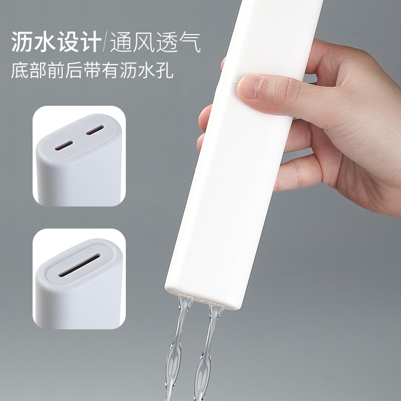 旅行牙刷盒简约迷你带盖情侣牙具盒便携式牙具收纳盒漱口刷牙杯子 三维工匠 白色2个装洗漱杯高清大图