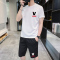 度度兔(Dudutu)运动套装男士夏季时尚短袖T恤短裤速干透气跑步休闲两件套潮