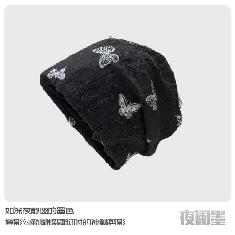 蝴蝶帽H25090101 夜阑墨【黑色白蝴蝶】 默认尺寸