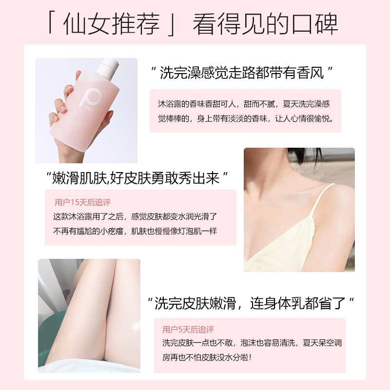 柏缇桃桃持久留香香水沐浴露保湿沐浴液身体清洁男女士沐浴乳 200ml 1瓶 桃桃沐浴露高清大图