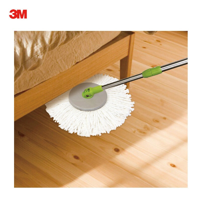 3M T0旋转拖把(1桶+2拖头)免手洗家用一拖净脱水桶甩干拖地神器懒人拖布高清大图