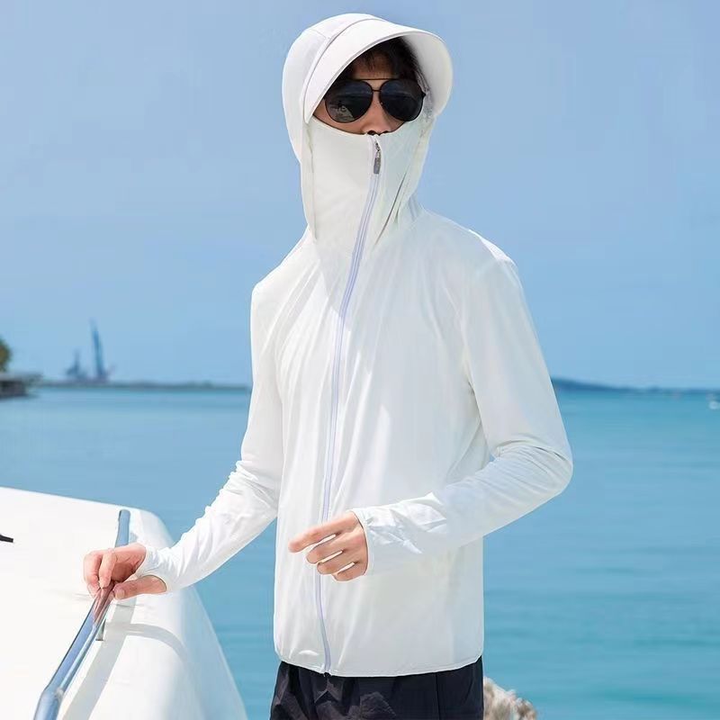 新款夏季衣薄款男女外套轻薄透气防紫外线冰丝钓鱼服高清大图