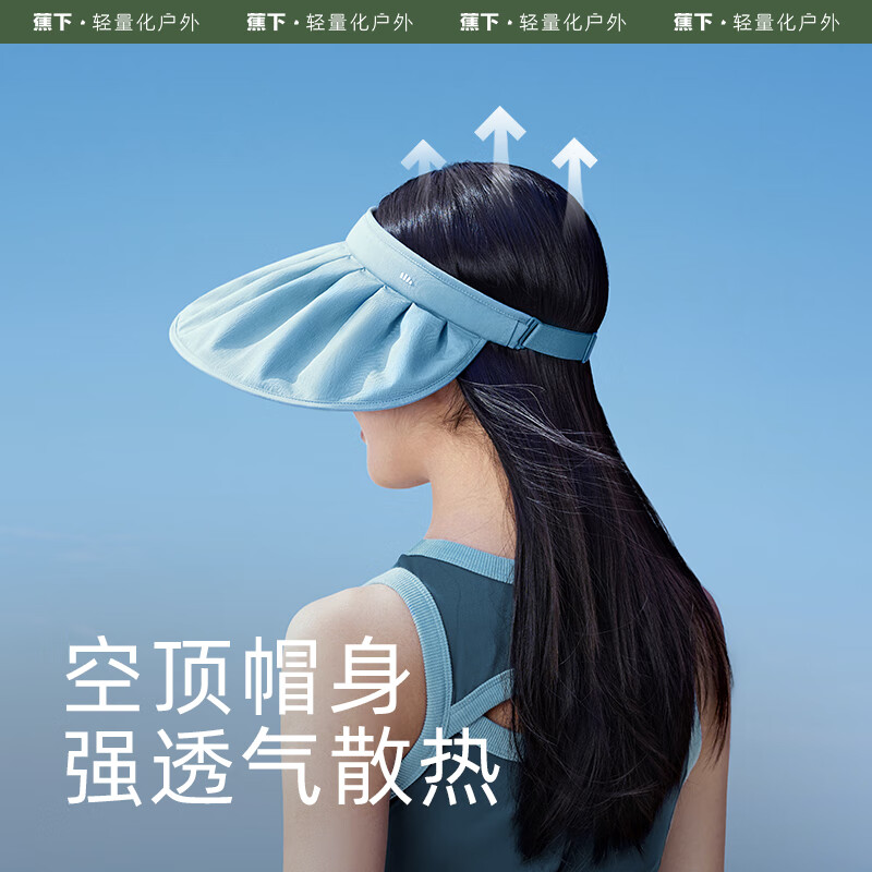 蕉下(beneunder) 贝壳防晒帽 夏季防紫外线便携发箍遮阳两用帽 纭际系列 轻烟粉高清大图