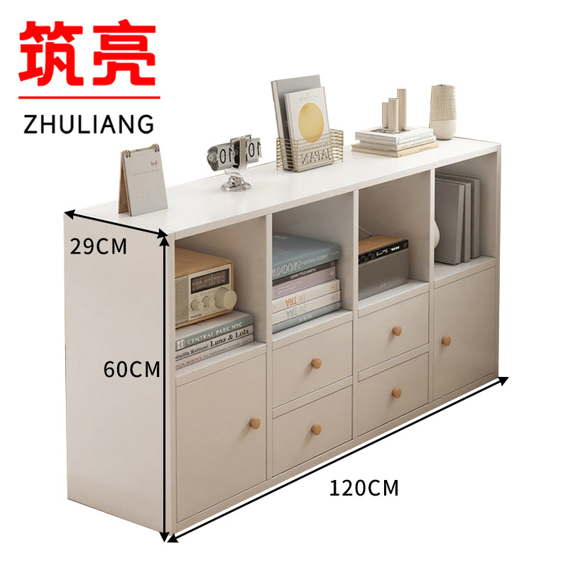 筑亮 置物柜 120*29*60cm白色 台高清大图