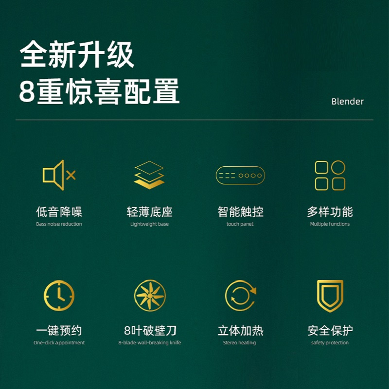 [苏宁宜品认证]酷芝破壁机家用加热全自动多功能低音新款小型豆浆机榨汁辅食料理机/超薄底座破壁机+蒸格炖锅
