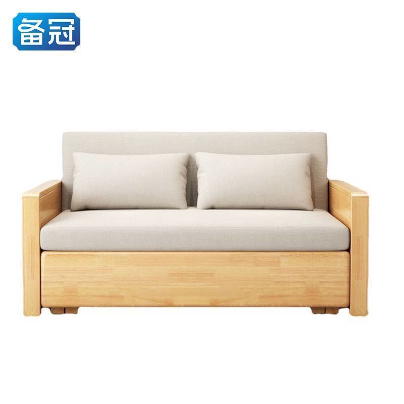 备冠 沙发床 1.8m原木色灰白垫 张图片