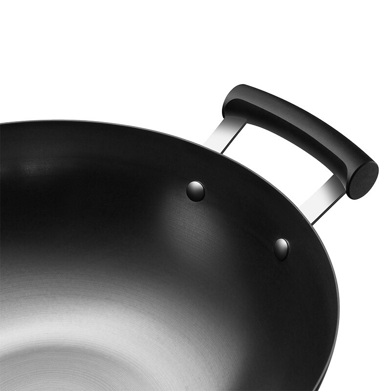 苏泊尔/supor炒锅真不锈铁锅无涂层铸铁34cm炒菜锅电磁炉通用锅具fc34