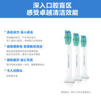 飞利浦（Philips）电动牙刷头HX6013/05 3支装标准刷头 适配HX6730/HX6721/HX6761等型号