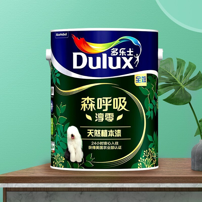 多乐士(Dulux)森呼吸淳零无添加全效天然植本漆乳胶漆油漆墙面漆A8225 5L定制品