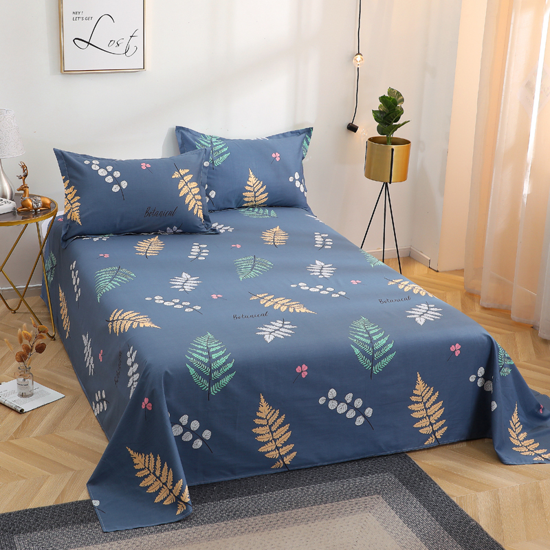 乐幻(lehuan)家纺 全棉床单单件印花图案纯棉四季简约单双人床单1.