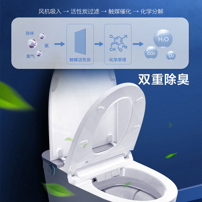 海尔智能马桶一体机无水压限制自动脚感冲刷带水箱坐便器 无惧水压款 [无水压基础款]HE30