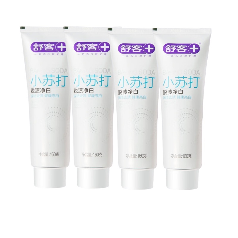 舒客小苏打牙膏 美白牙齿减轻口臭含氟防蛀 160g 薄荷味