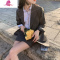艳如飞早春洋气小个子显高气质炸街网红高级感职业韩版西装两件套装裙女套装