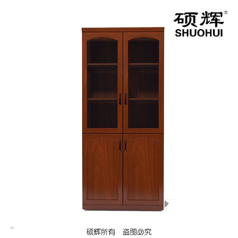 [硕辉]SH-G五门书柜 实木油漆办公书柜 2250*440*2000