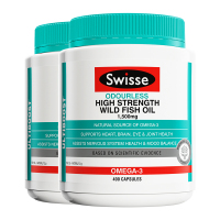 Swisse斯维诗 无腥味高强度野生深海鱼油软胶囊 1500mg 400粒*2瓶