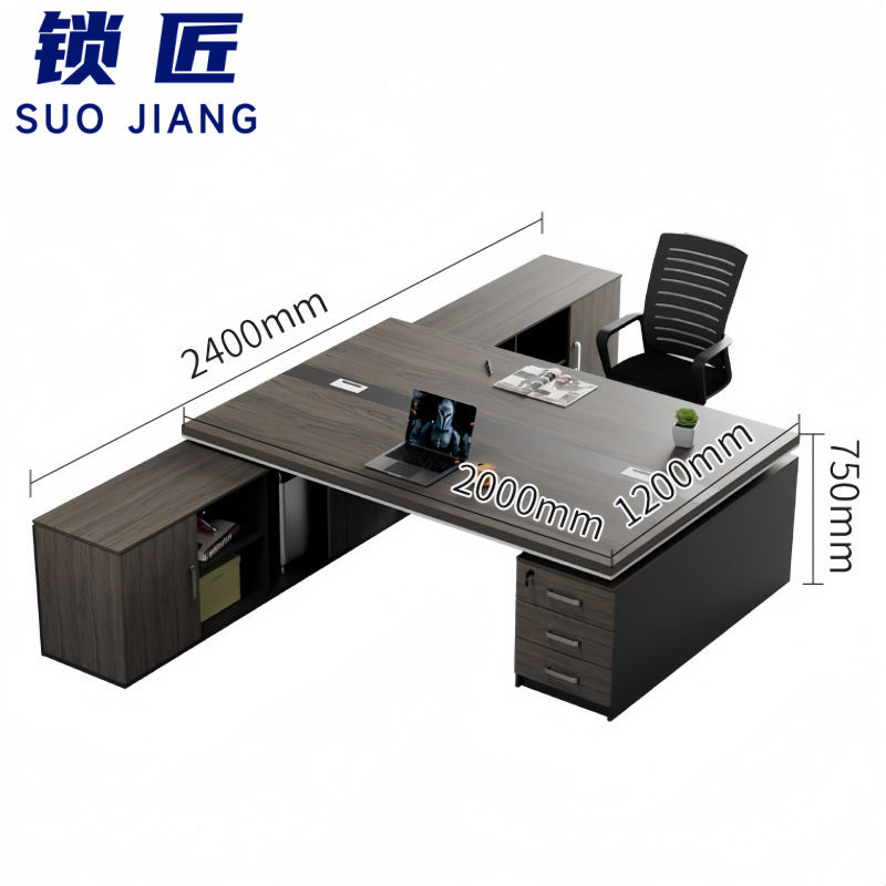 锁匠 财务桌2m+2椅组高清大图