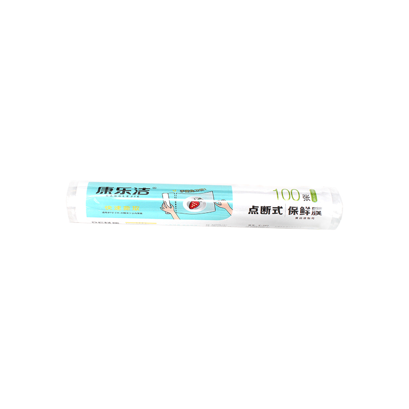 康乐洁K207家用保鲜膜食品用保鲜膜点断手撕PE膜30cm*30cm/张(100张)30cm*30米