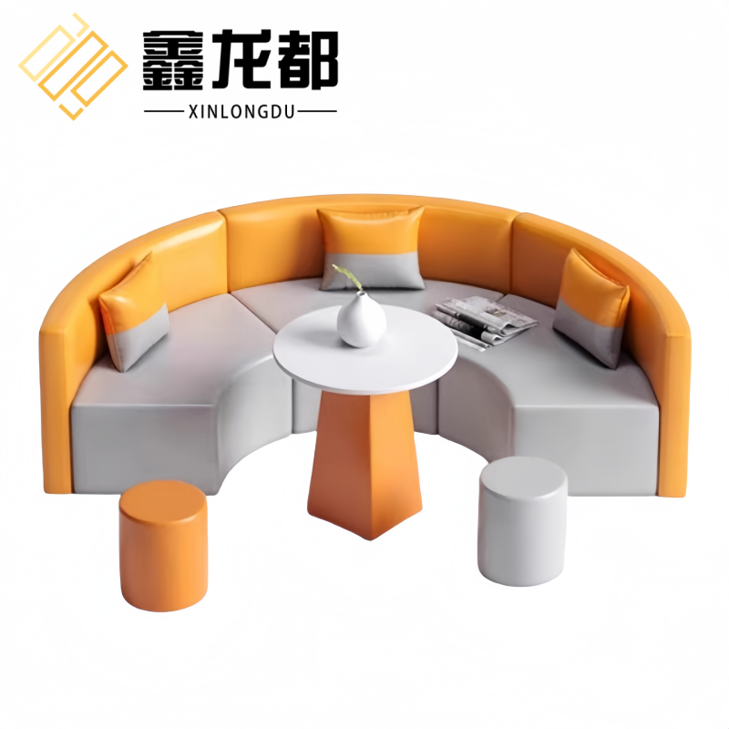 鑫龙都休闲沙发三人位组高清大图