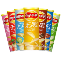 乐事薯片罐装104g*8桶膨化食品土豆片商超同款办公室解馋休闲小零食(原味+烤肉味+番茄味+黄瓜味)