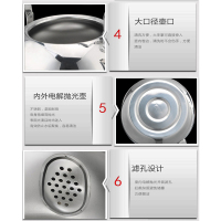 爱仕达(ASD) 烧水壶 304不锈钢4L水壶NG1504 鸣音水壶 明火专用水壶