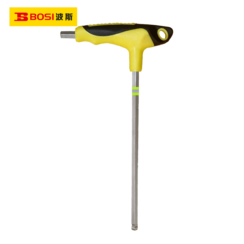 波斯(BOSI) 荧光系列双色柄T型球头内六角 8mm 支高清大图
