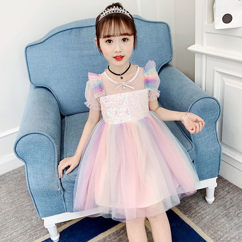 女童公主裙夏装2021新款韩版儿童洋气连衣裙小女孩夏季蓬蓬纱裙子威珺
