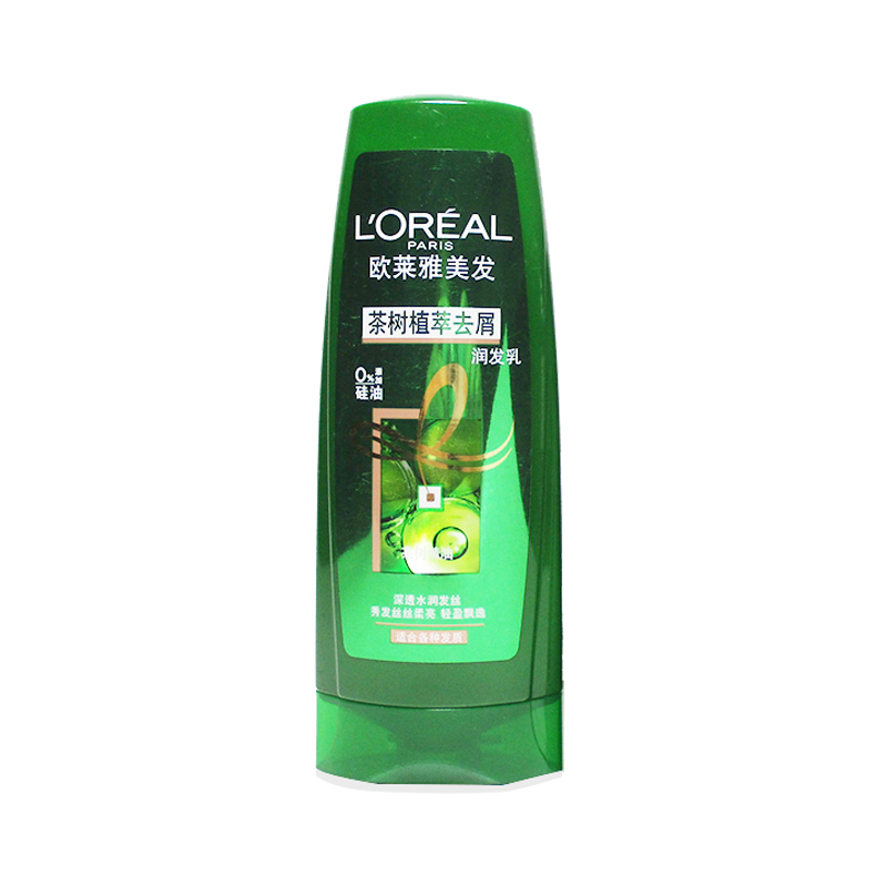 欧莱雅茶树植萃去屑润发乳200ml 茶树精油无硅油护发素清爽控油 护发素1瓶 200mL