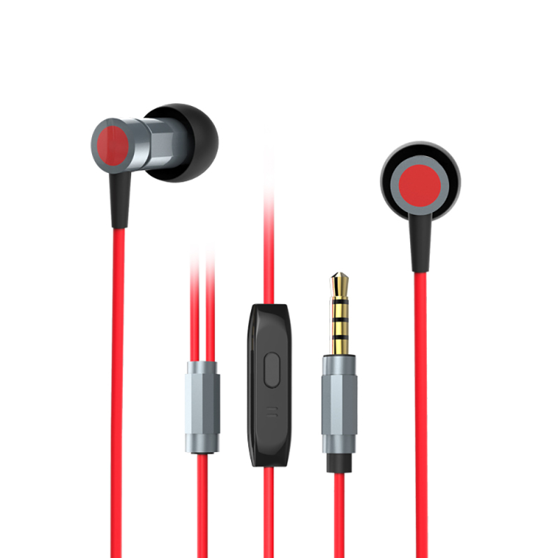 赛歌图 H500手机耳机入耳式 通用耳麦重低音立体声耳塞 枪色 3.5接口