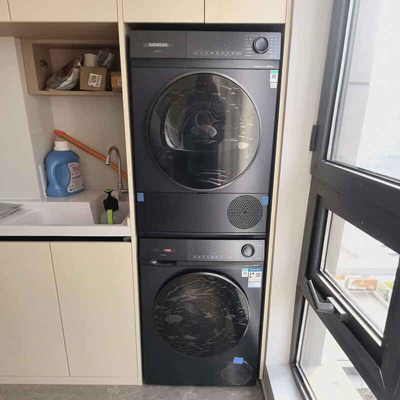 西门子小晶钻优享10+10KG大容量洗烘套装 全自动 WG52H2X10W+WQ53H2D11W 滚筒洗衣机变频热泵烘干高清大图