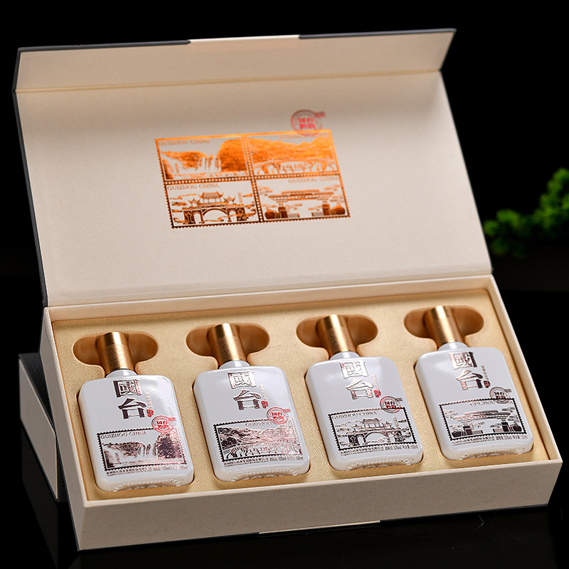 [官方自营]国台 黔韵酒 100ml*4礼盒装 53度酱香型白酒 真实年份茅台