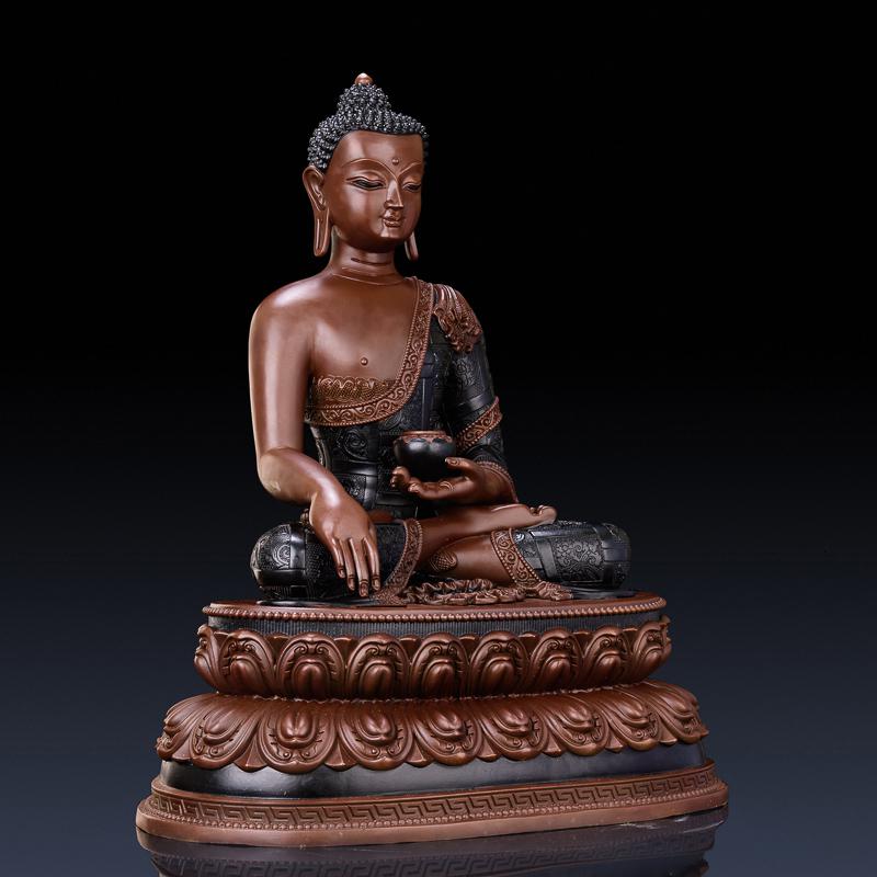 家柏饰(CORATED)释迦牟尼佛像 铜密宗释迦摩尼佛三宝佛如来佛摆件工艺品高清大图