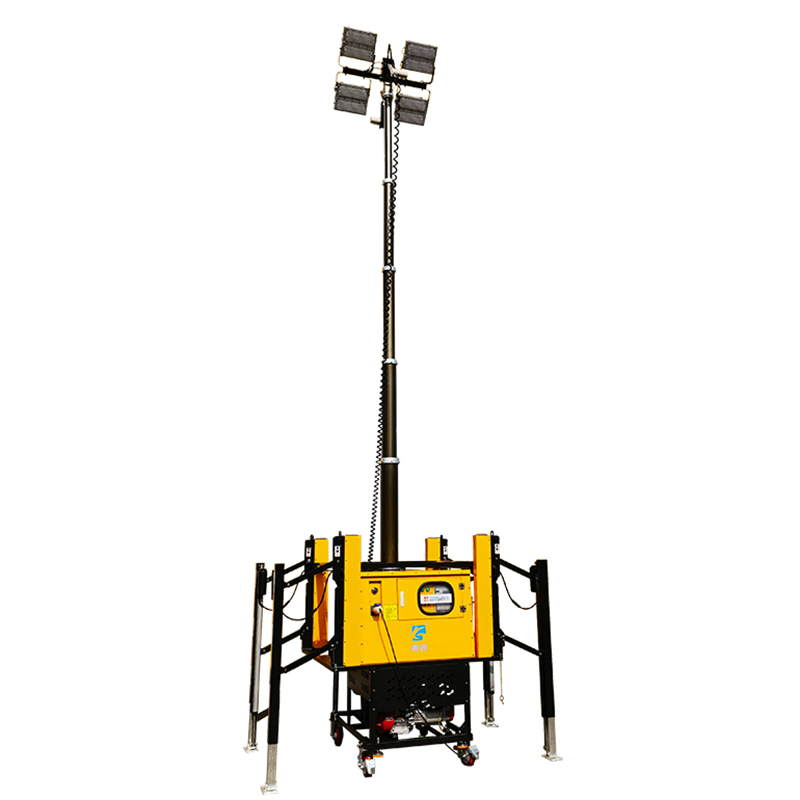 亮视 OH10 4*400W IP65 续航时间≥24h 220V 冷白 自动装卸式移动照明灯塔 黄色高清大图