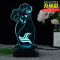 博锐 亚克力发光水母台灯 宝宝夜灯 氛围创意发光玩具 3d小夜灯礼品（直供电 三色调光 白，暖，中性光）猫头鹰