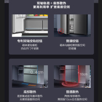 海尔(Haier)超薄零嵌502升多门冰箱 零距离嵌入 全空间保鲜 EPP全空间杀菌BCD-502WGHFD14CBU1