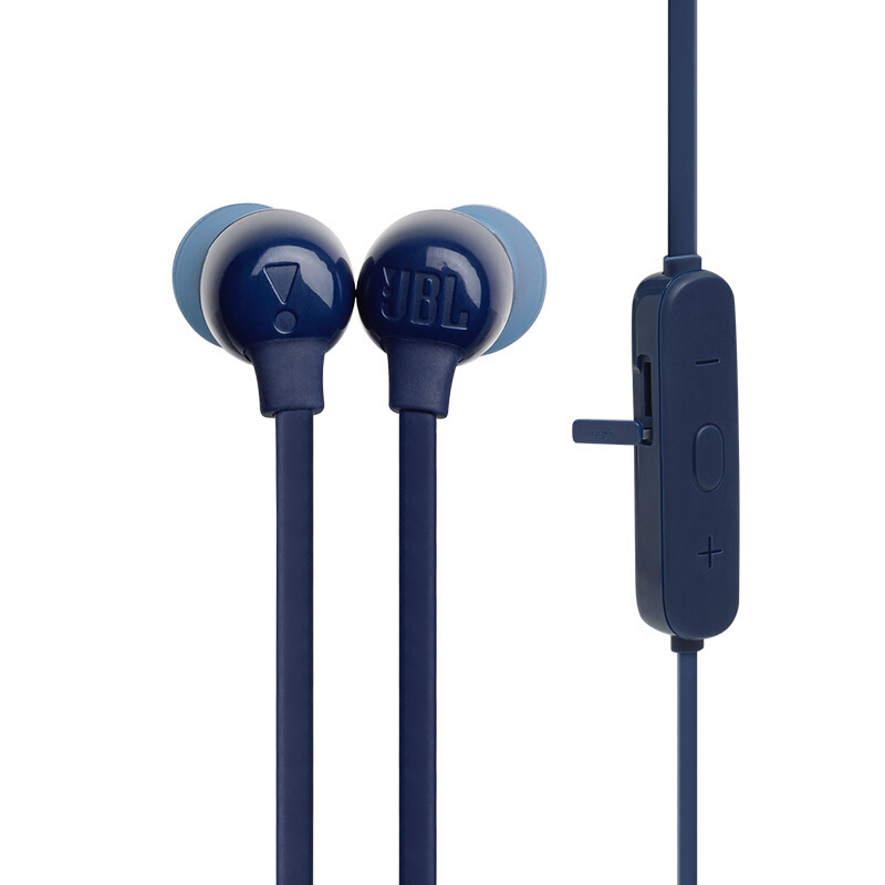 JBL T115BT 入耳式蓝牙无线耳机 运动手机游戏耳机 苹果安卓手机耳机 金属钛振膜 跑步磁吸式带麦 蓝色