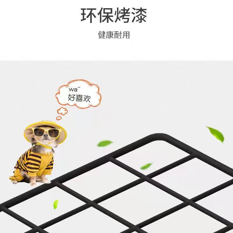[可自由组装]黑2片 宠物围栏狗笼子小型犬隔离门泰迪贵宾狗窝家用栅栏铁护栏门栏隔板