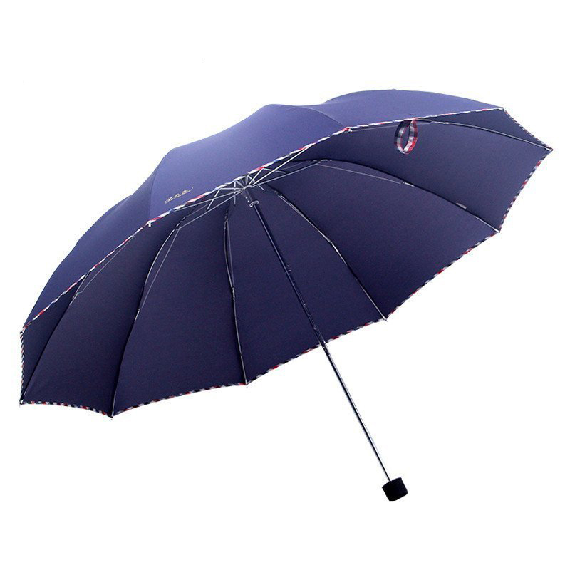 天堂伞 三折晴雨伞加大经典商务伞强效拒氺男女通用大伞64cm*10骨高清大图