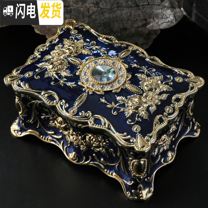 三维工匠彩绘潘若拉复古欧式韩国公主首饰盒饰品收纳盒珠宝戒指盒高清大图