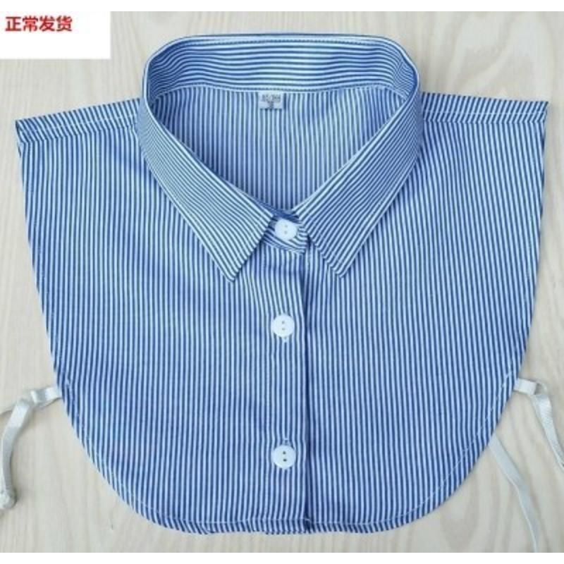 白色11到16尖领大童 儿童假领子男童学生女童衬衫领子牛仔格子衣领娃娃领装饰