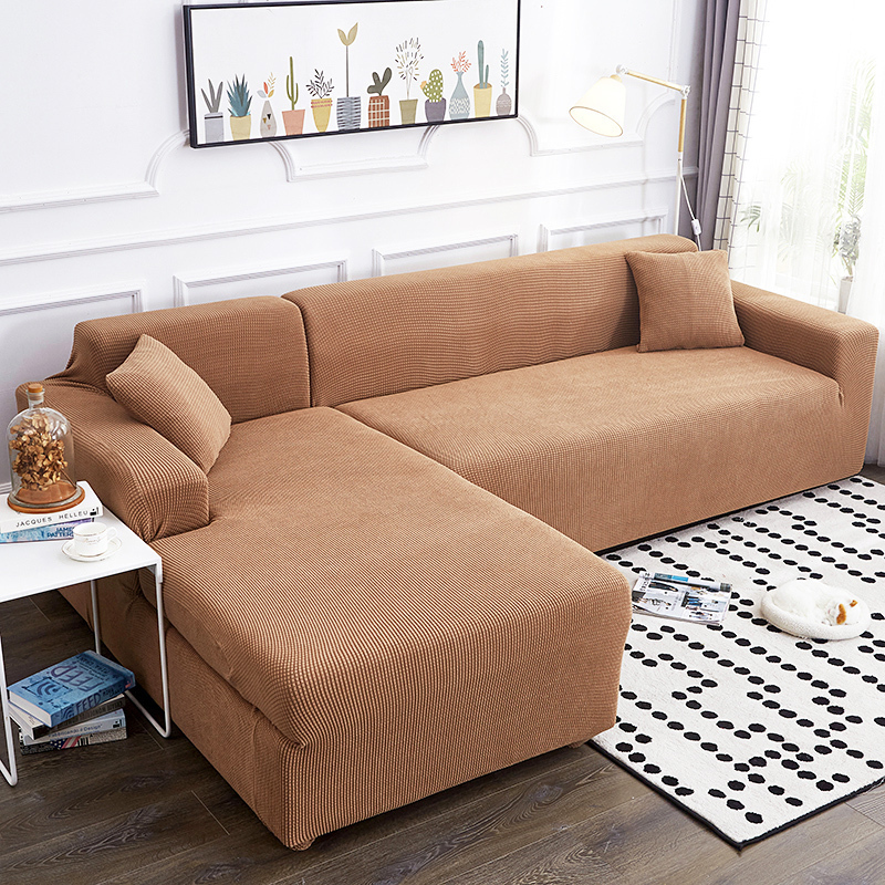 懒人沙发套全包卍能全盖沙发罩四季通用皮沙发垫巾简约 钛古咖 组合套装[四人长235-300cm+四人长235-300cm