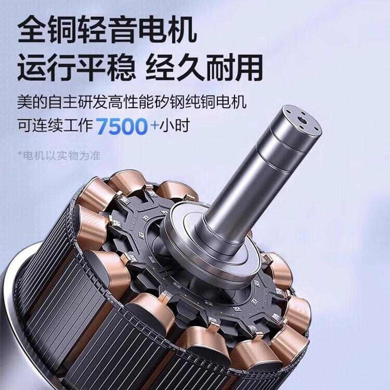 美的(Midea)FS45-23C电风扇落地扇家用轻音工业风扇强力摇头立式大风力纯铜牛角扇