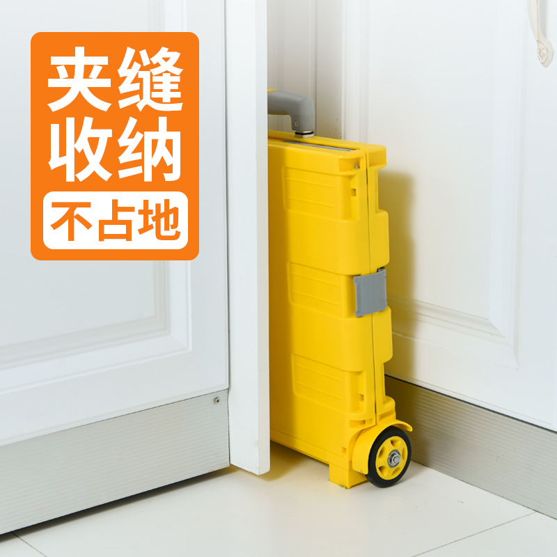 折叠购物车阿斯卡利(ASCARI)家用便携手拖车摆摊推车野餐轻便超市买菜车小拉车 两轮中号50L薄荷绿--无盖