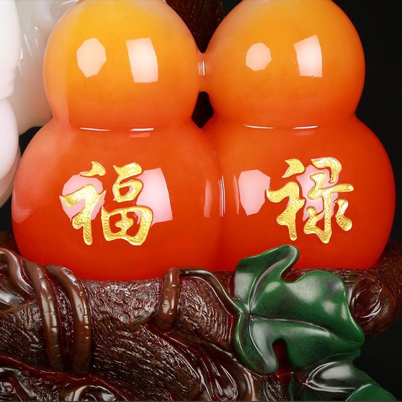 净也吉善缘 白菜葫芦摆件 工艺品家居酒柜创意装饰品开业礼品