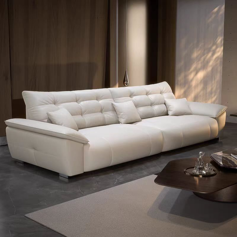 景山百岁大黑熊真皮沙发家用客厅沙发轻奢大小户型组合沙发直排皮艺沙发高清大图