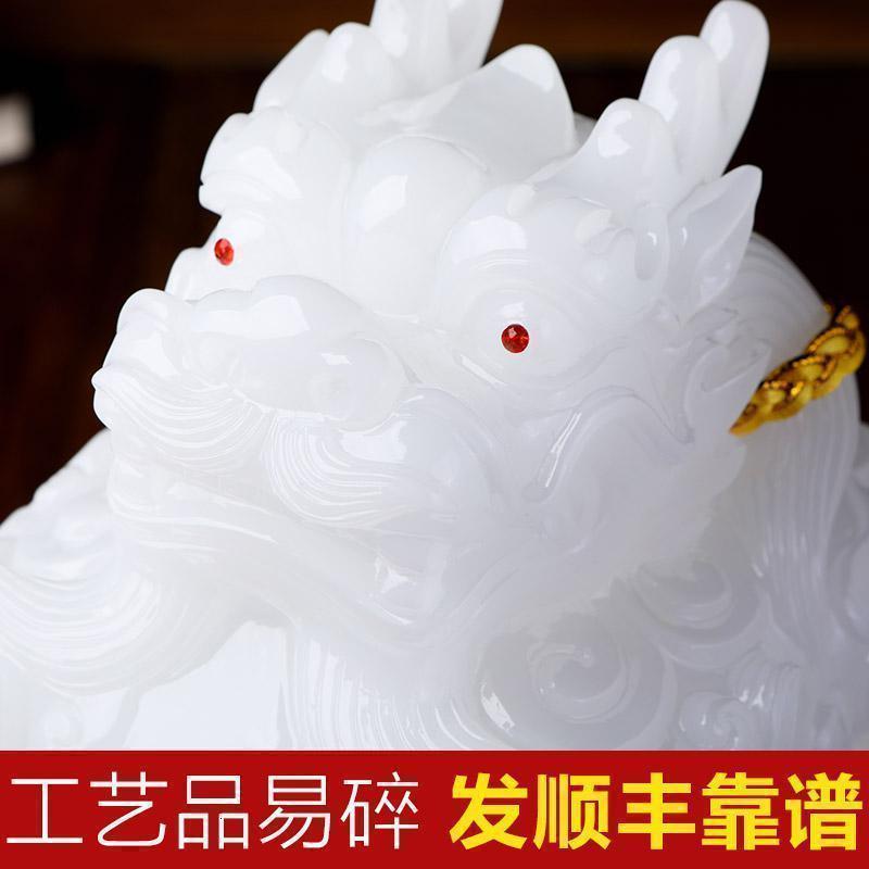 玺越人生龙纹玉玺印章摆件诚信共赢送领导 办公室桌面摆件_822