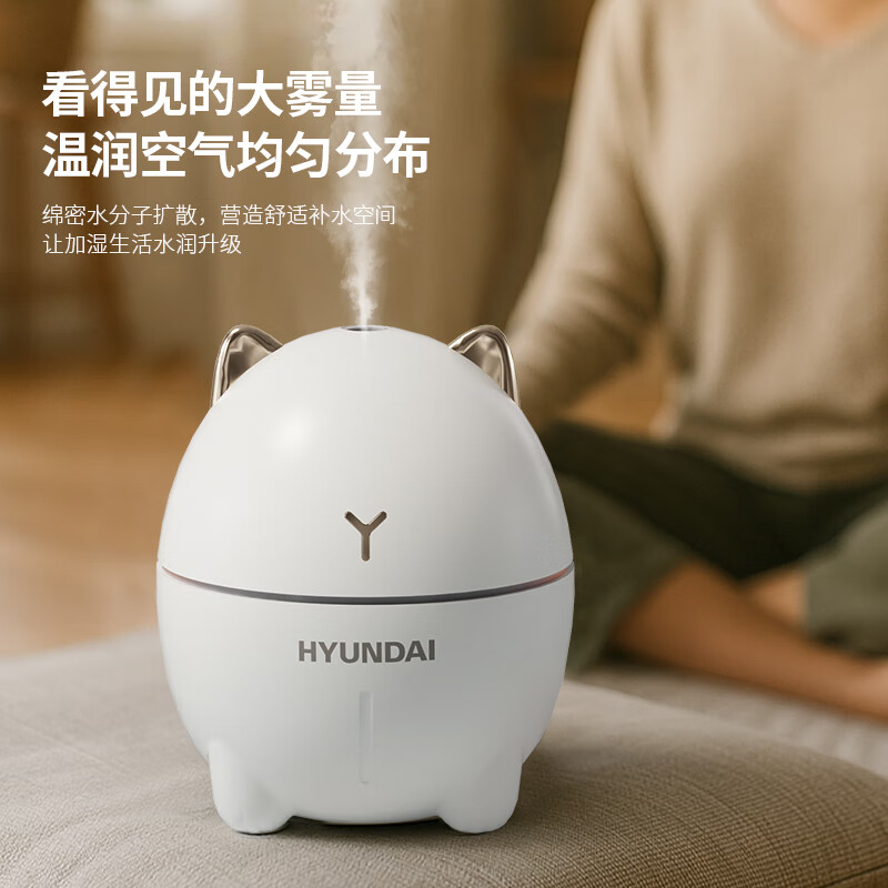 HYUNDAI(韩国现代)嘟嘟猫家用加湿器 DDM-1白色高清大图
