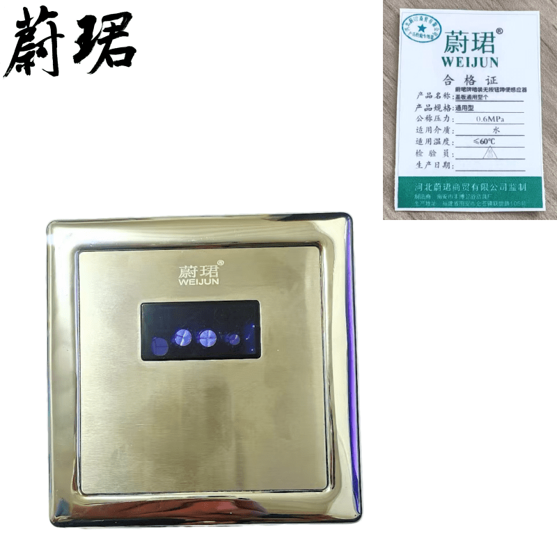 蔚珺牌暗装无按钮蹲便感应器盖板通用型个