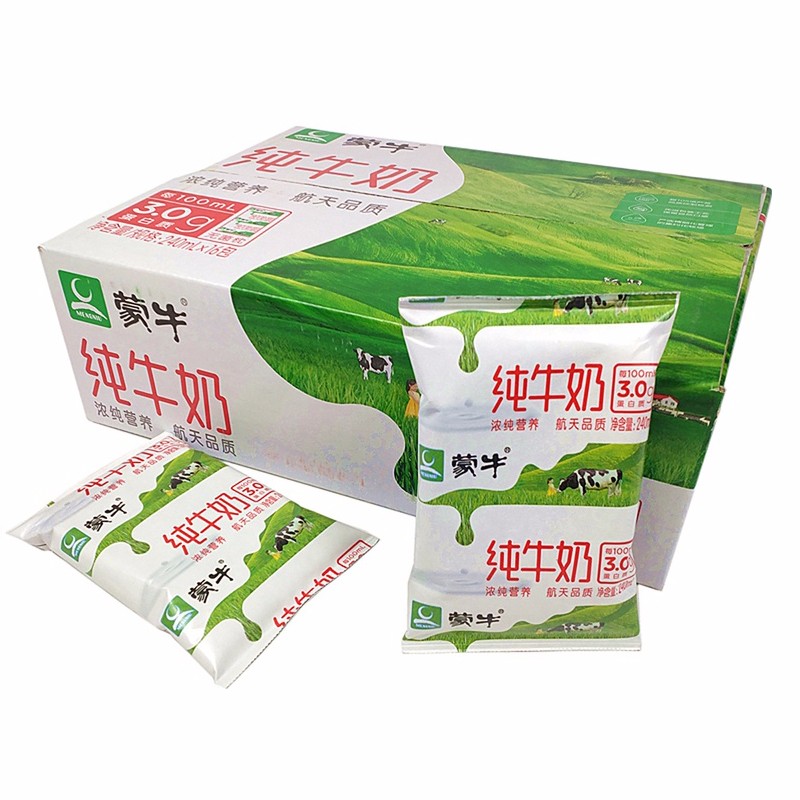 蒙牛纯牛奶袋装240ml*16袋
