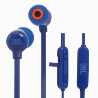JBL T110BT 入耳式无线蓝牙耳机 运动耳机 跑步耳塞磁吸扁线 手机音乐线控 蓝色 [保税仓发货]